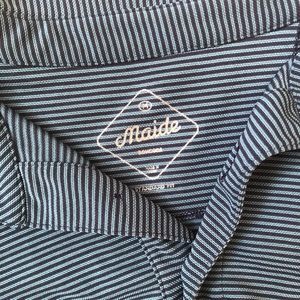 Bonobos Maide Striped Polo Shirt - Black and White